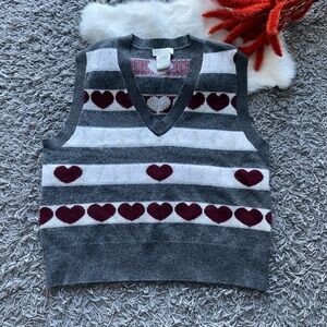 Oats Cashmere by Debra Hayburn Heart Motif Vest